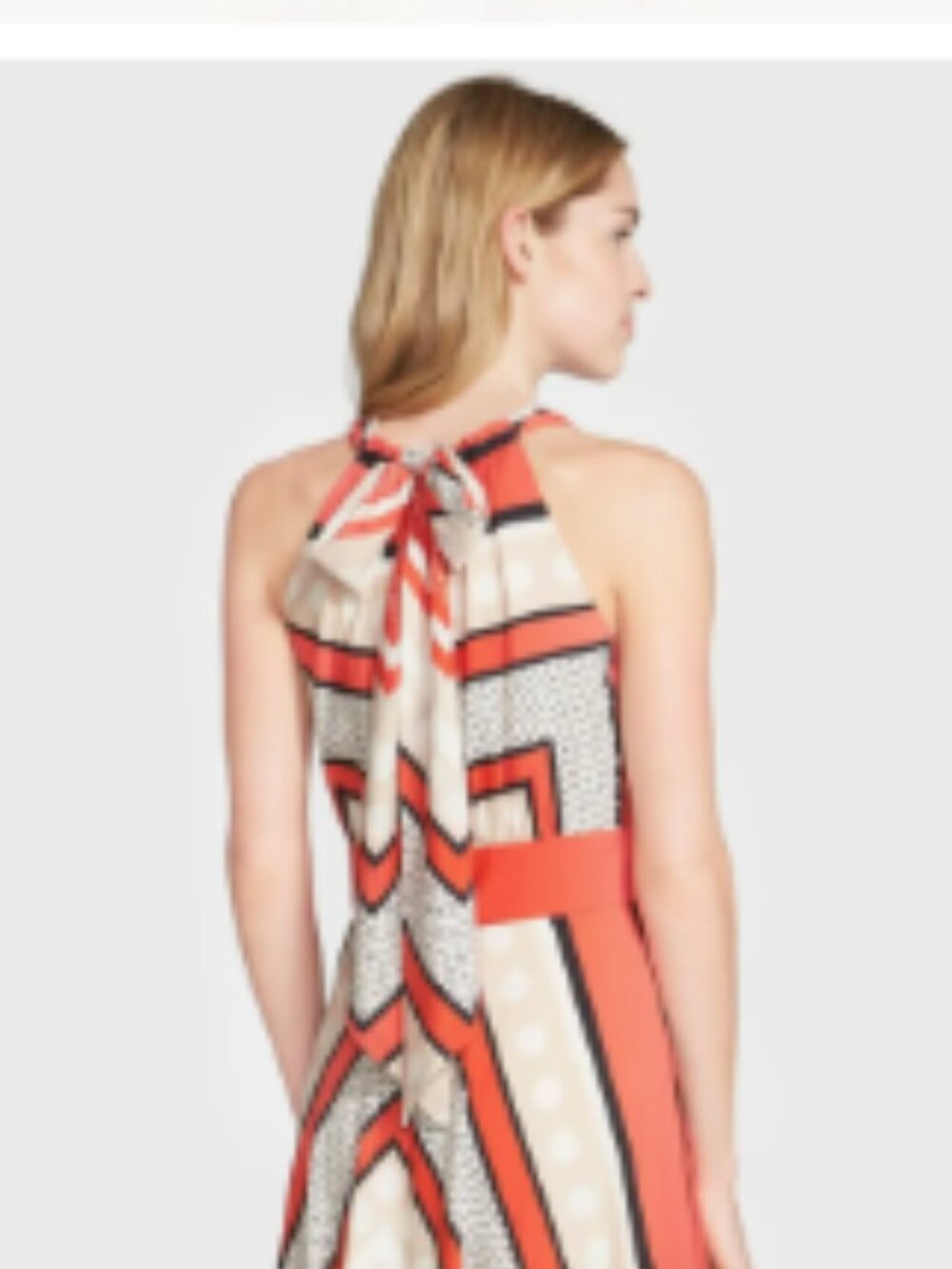 Eliza J Scarf Print Crêpe de Chine Fit & Flare Maxi Dress size 10 - Picture 5 of 15
